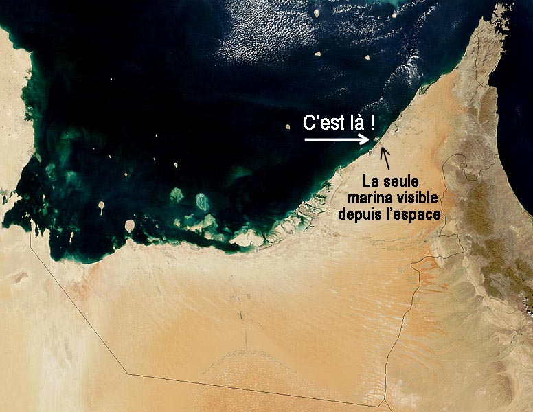 Emirats vus de l'espace