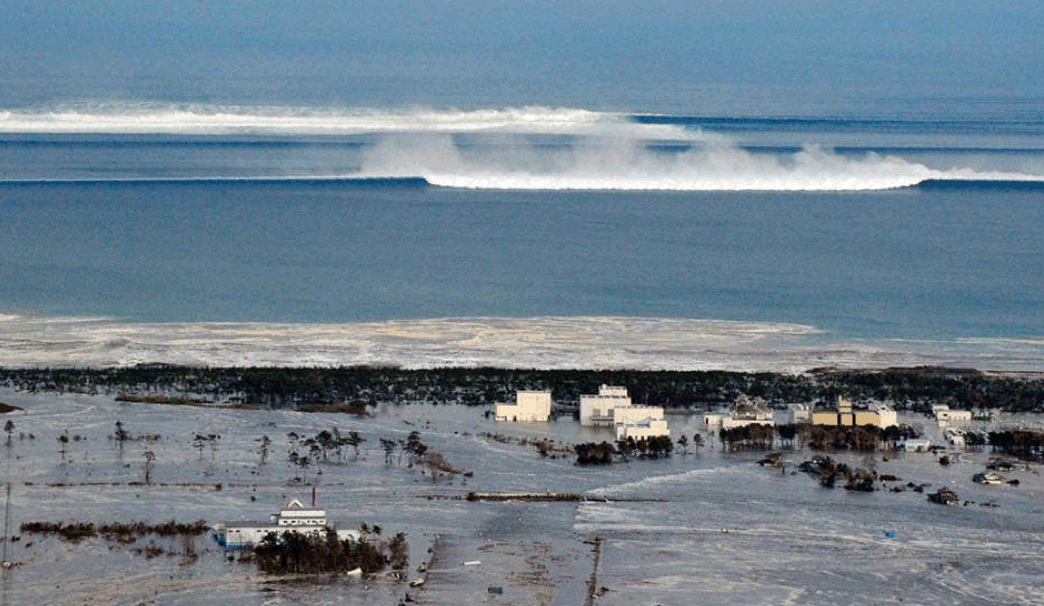 arrivée du tsunami